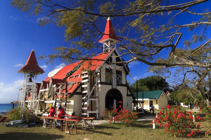 L'église de Cap Malheureux est en travaux