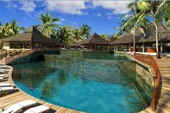 La piscine de l'hôtel Zilwa Attitude
